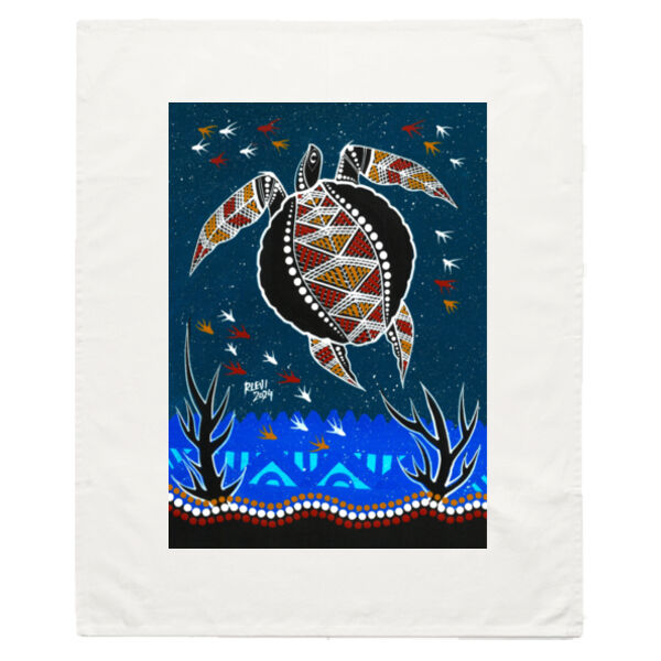 Waru  / Green Sea Turtle Tea Towel Thumbnail